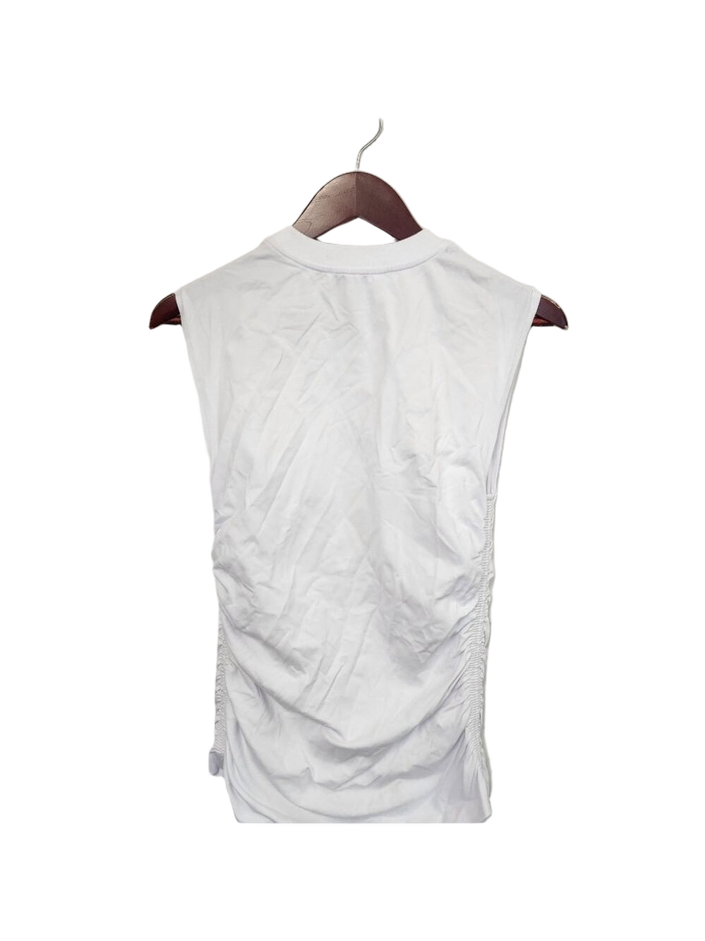 Topshop White Scrunch Sleeves Top NWOT - Picture 3 of 7